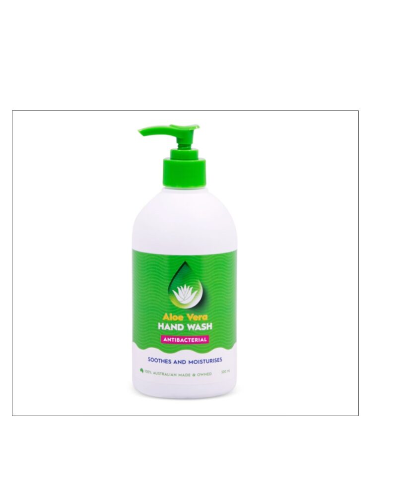 Antibacterial Hand Wash 500ml Soothing Aloe Vera Moisturiser  Kills 99.9% Of Germs  Australian Made